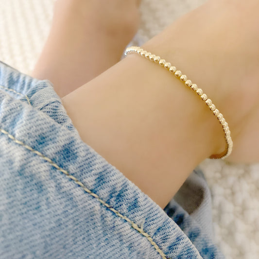 Gold bead Anklet