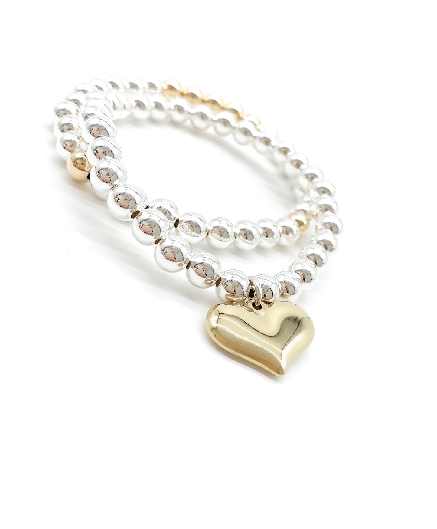 Mixed Metal Silver Bracelet