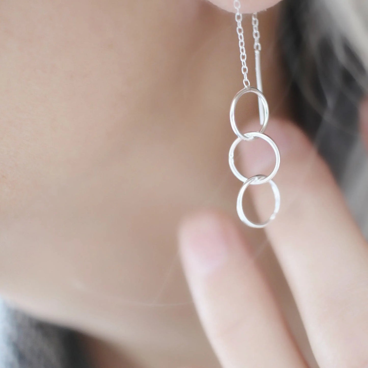Silver Threader Earrings Savi Jewelry