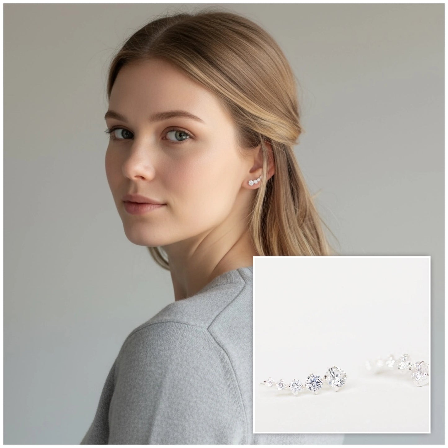 Crystal Ear Climber Savi Jewelry