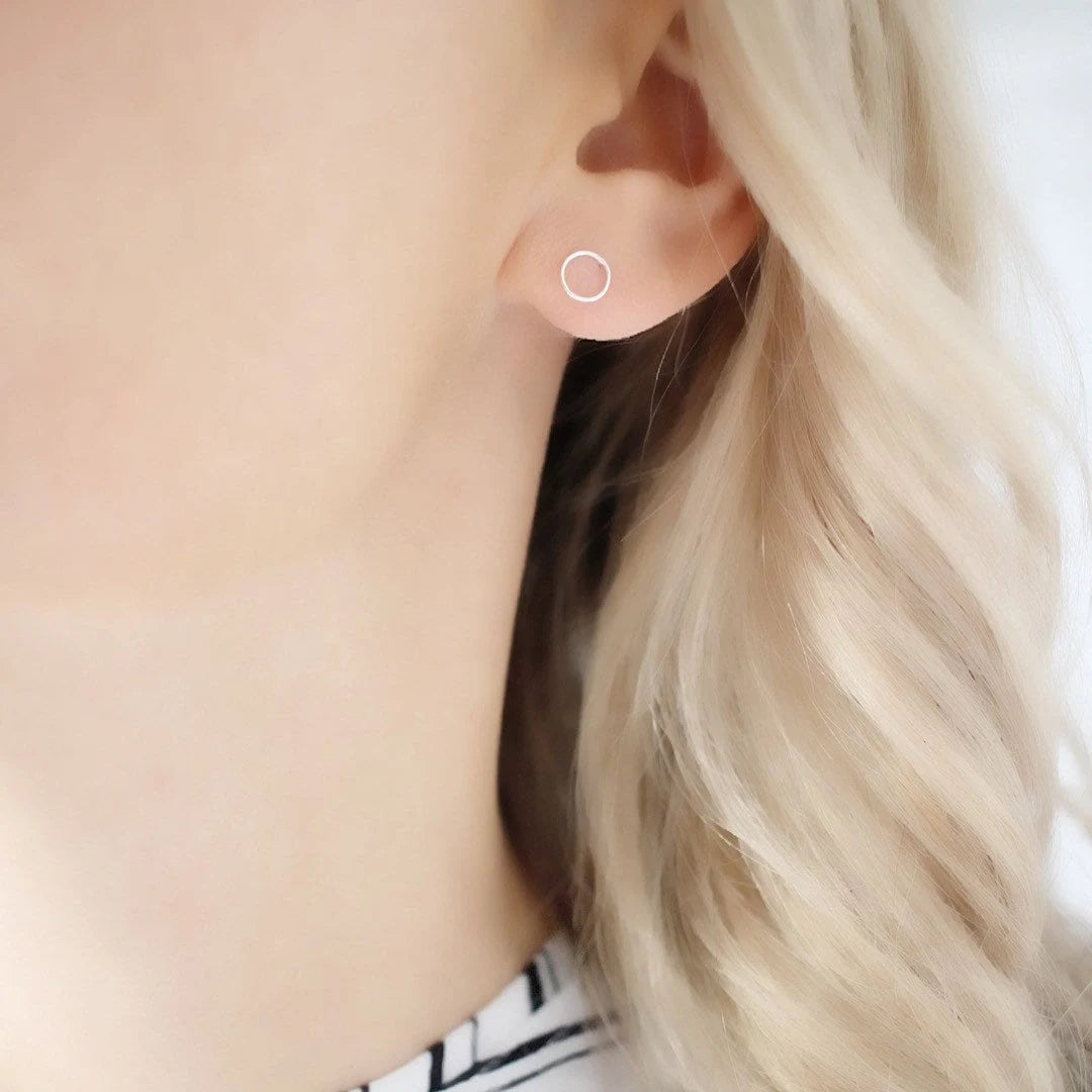 Dainty Silver Stud Earrings