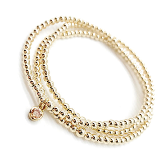 Gold Birthstone bracelet