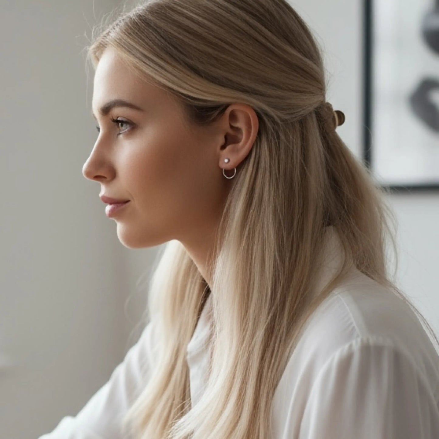 Silver Crystal Ear Jacket Savi Jewelry