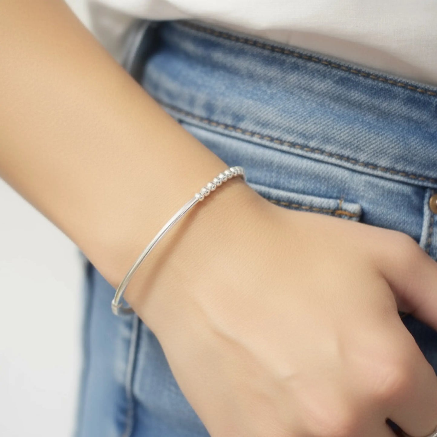 Sterling silver beaded Bracelet SaviJewelry
