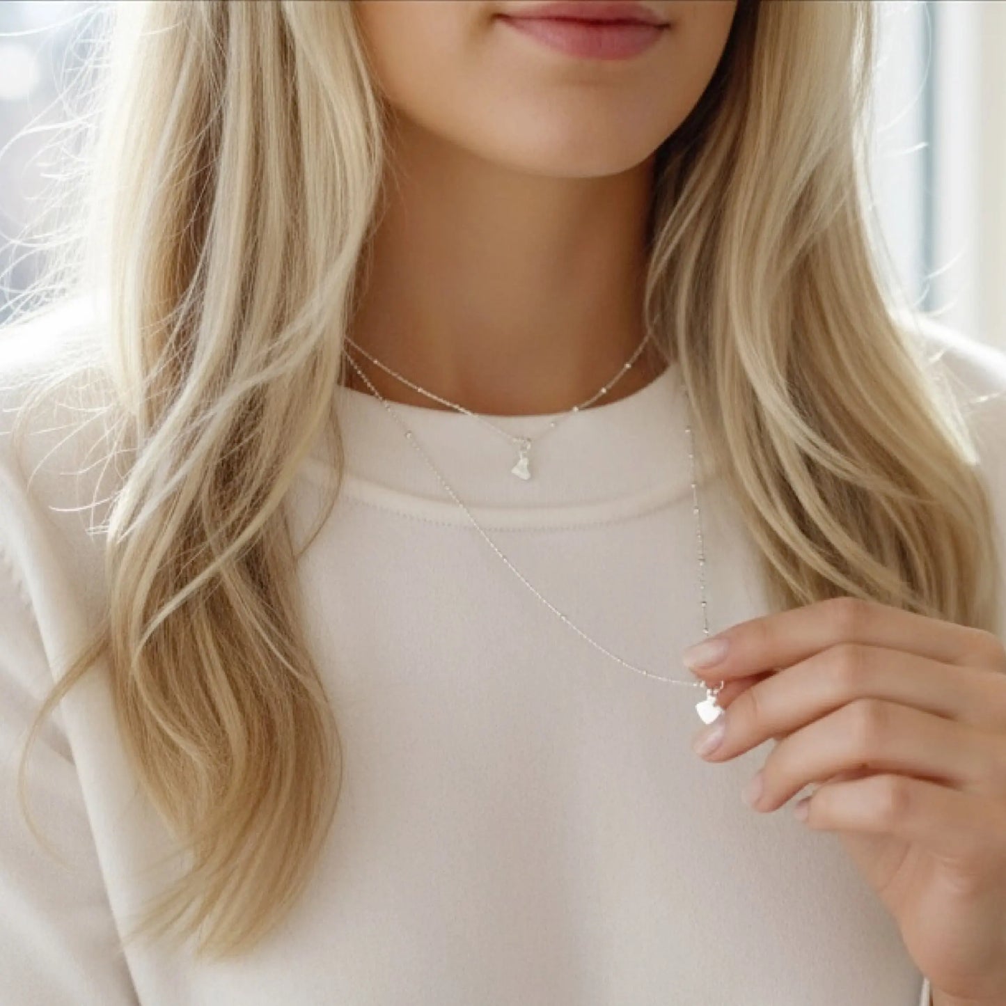 Silver Heart choker Savi Jewelry