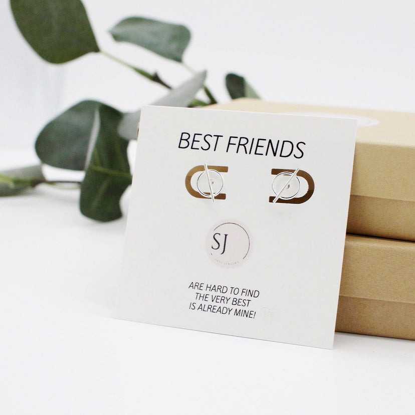 Silver Best Friend Stud earrings