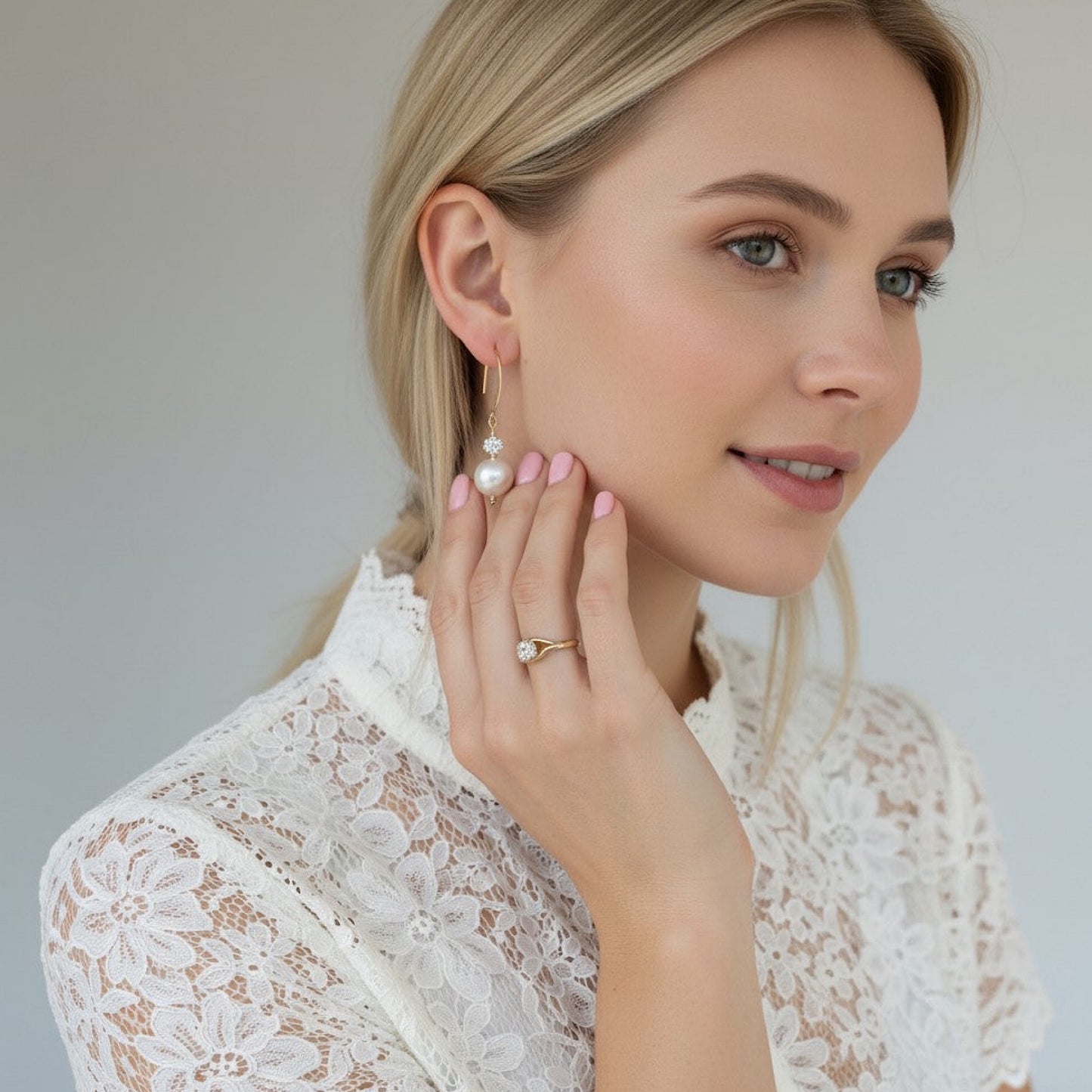 Gold Crystal Wedding earrings