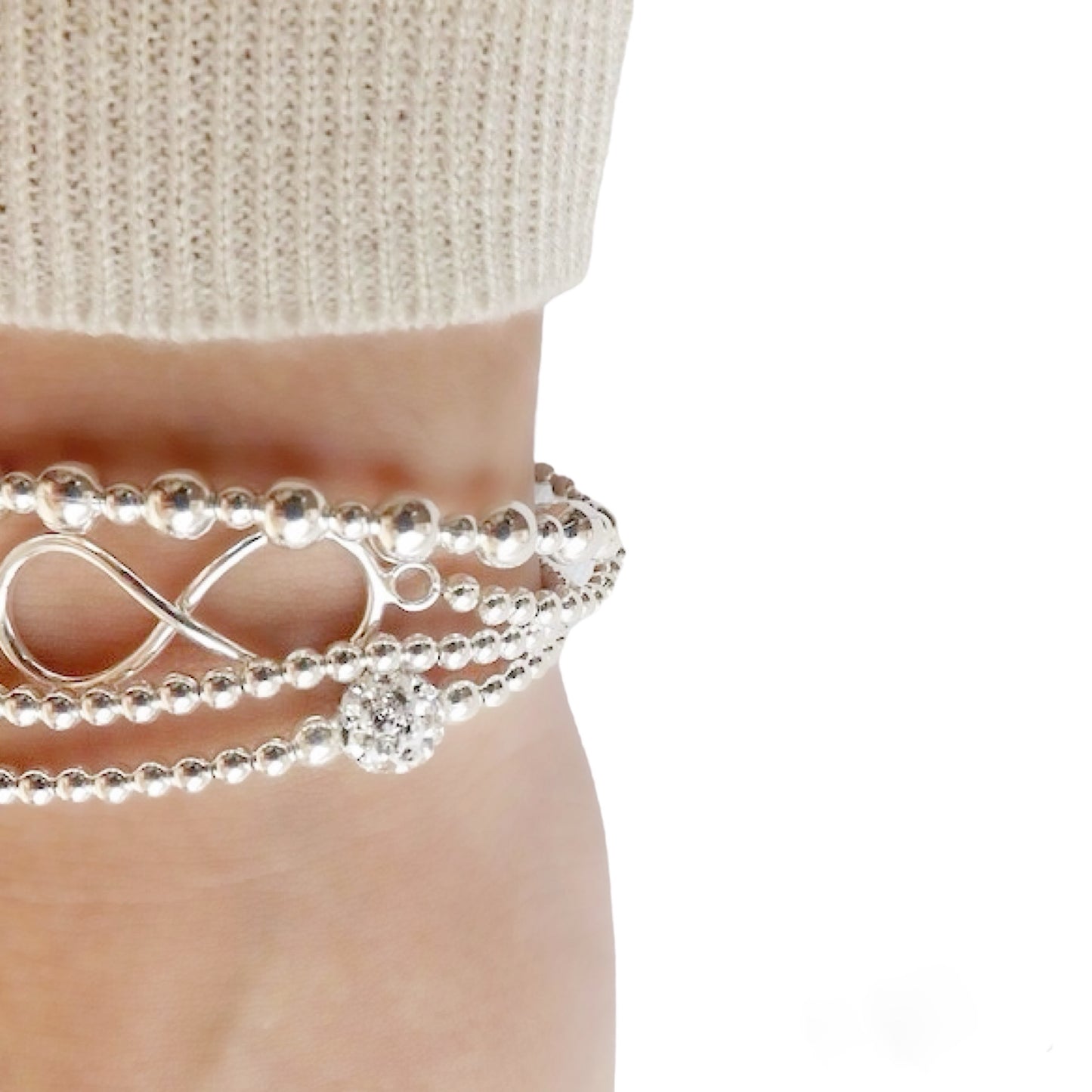 Sterling silver beaded Bracelet
