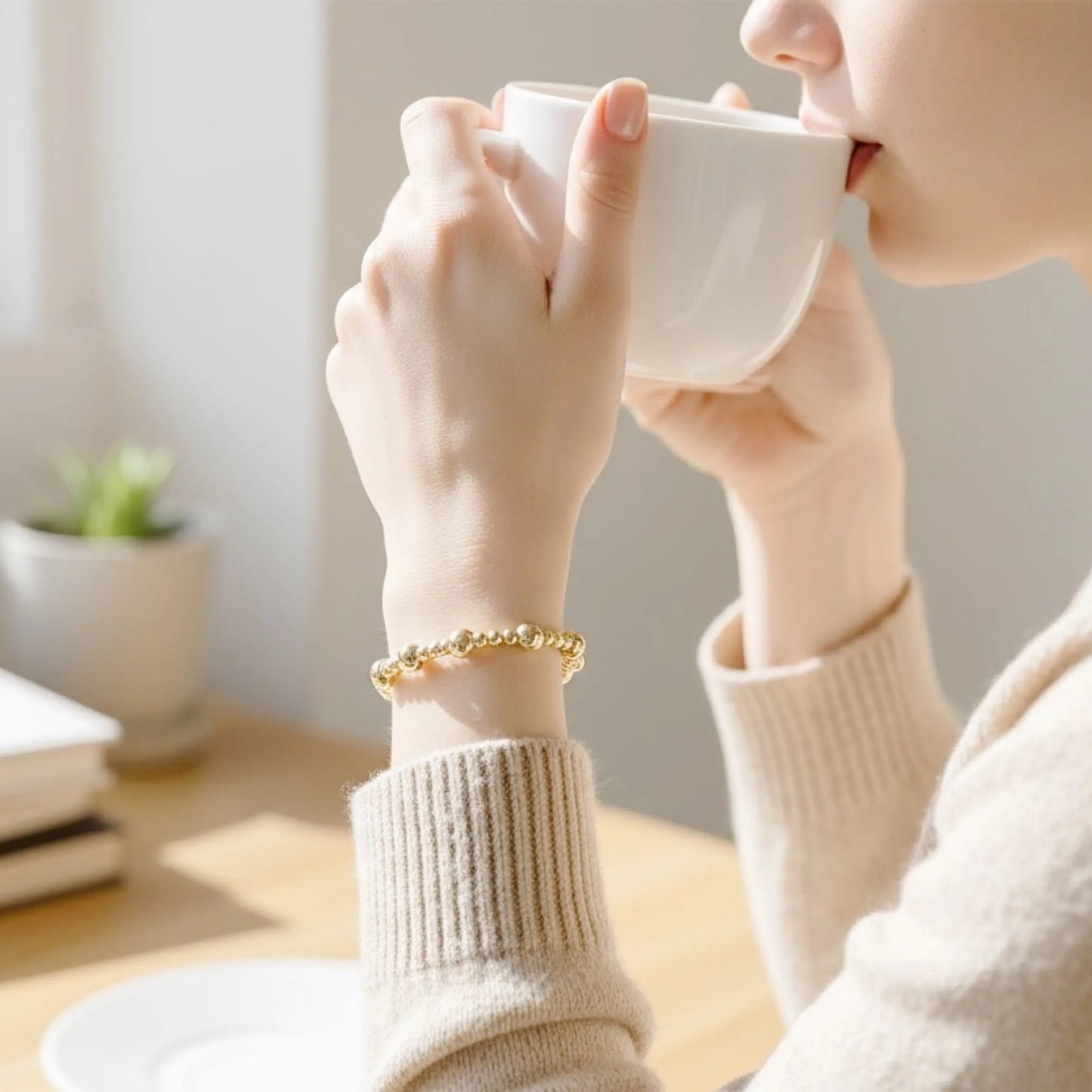 Gold beaded Bracelet • Best Seller Savi Jewelry