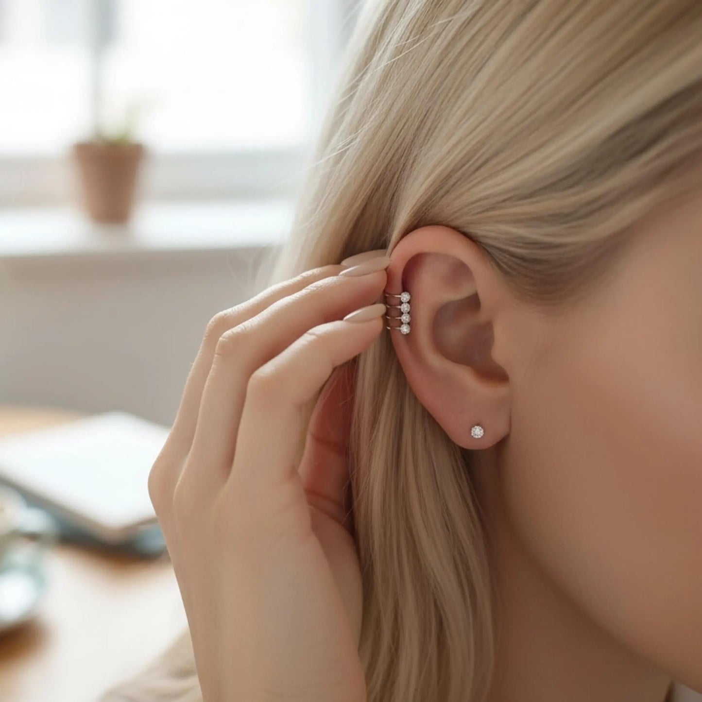 Silver Ear Cuff Earring