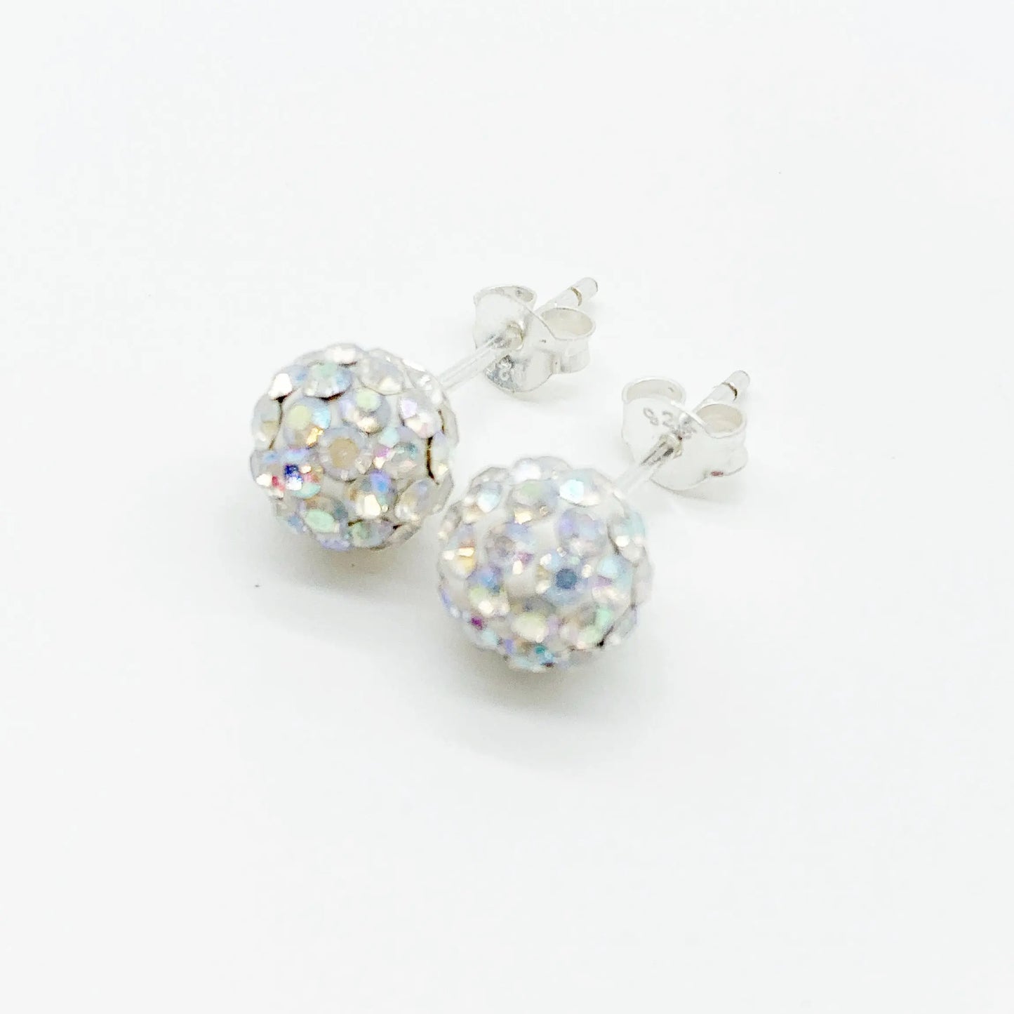 Silver Crystal stud Earring Savi Jewelry