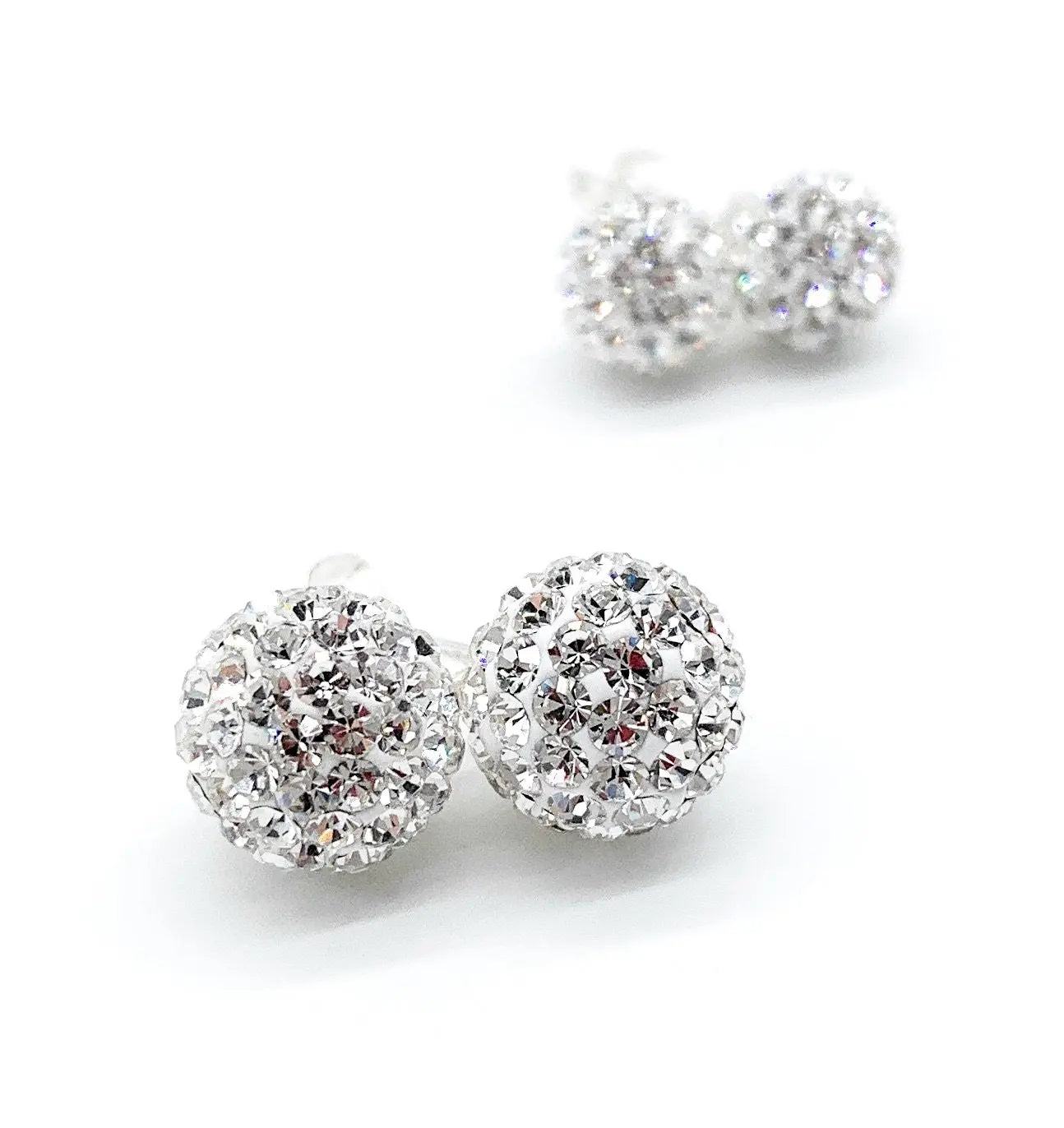 Silver Crystal stud Earrings Savi Jewelry