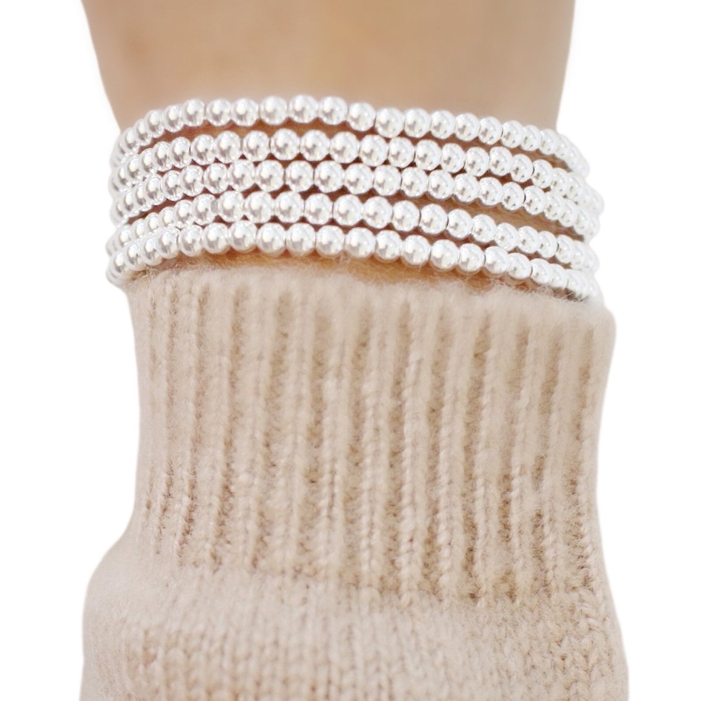 silver beaded Bracelet