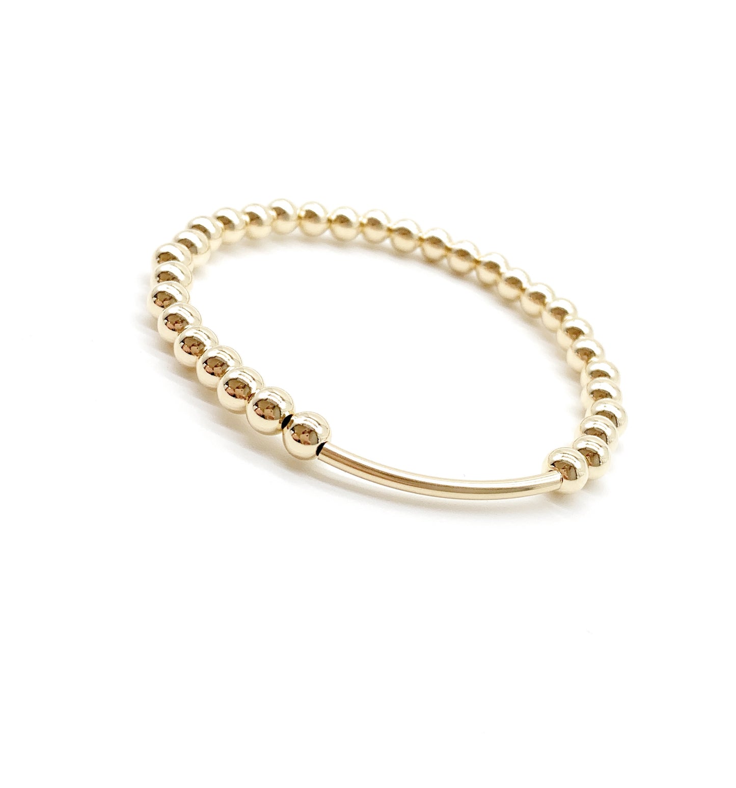 Gold bar bracelet