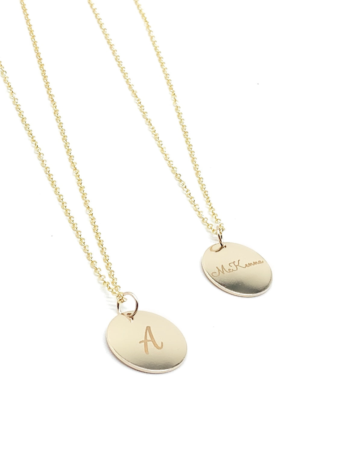 Gold initial necklace
