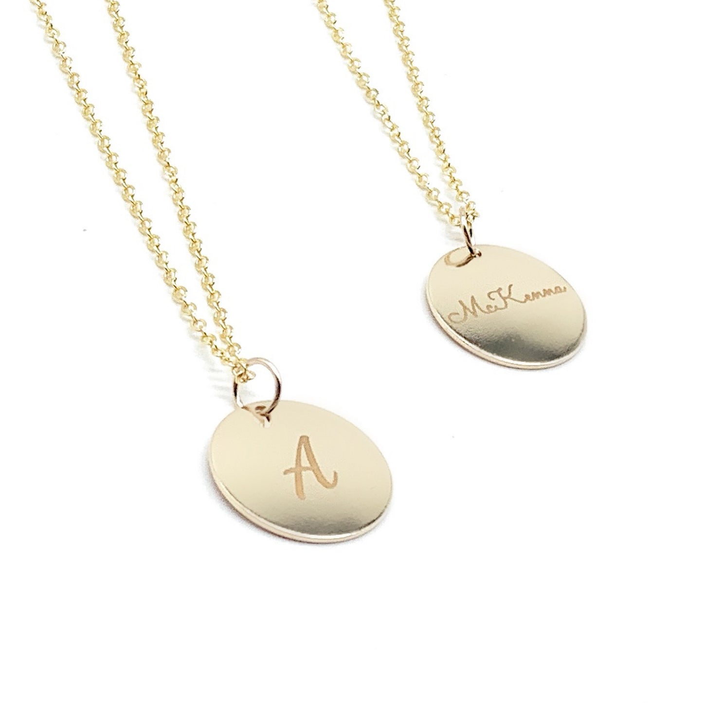 Gold initial necklace