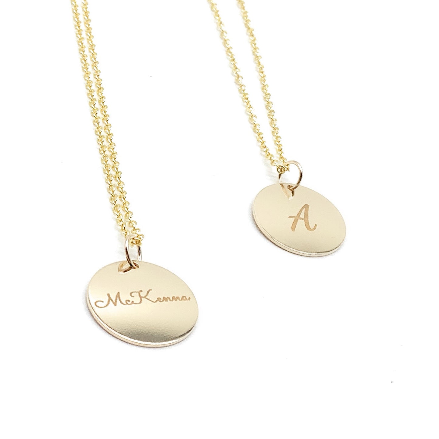 Gold initial necklace