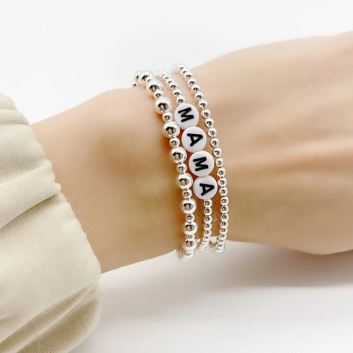 Silver Mom Bracelet SaviJewelry