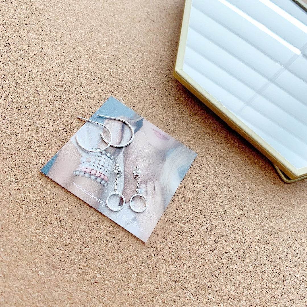 Silver Hoop Earrings