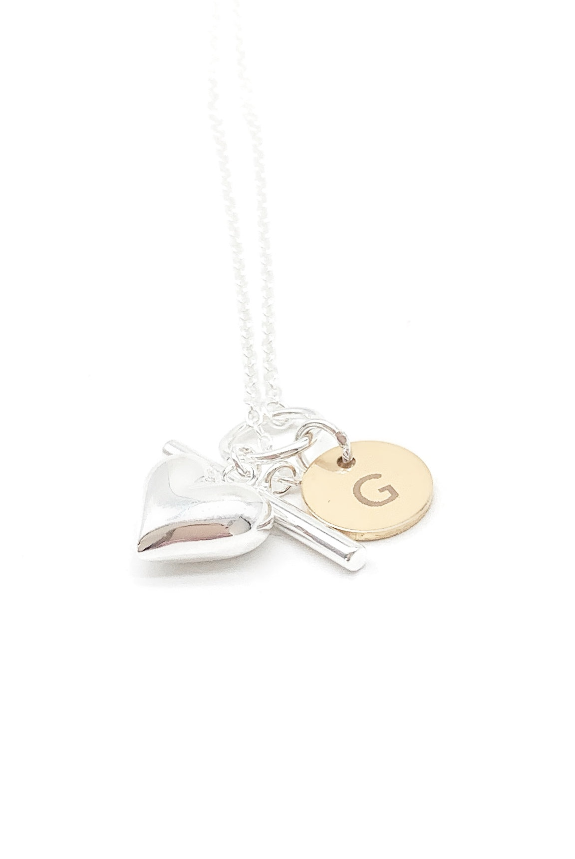 Silver Heart Toggle Necklace