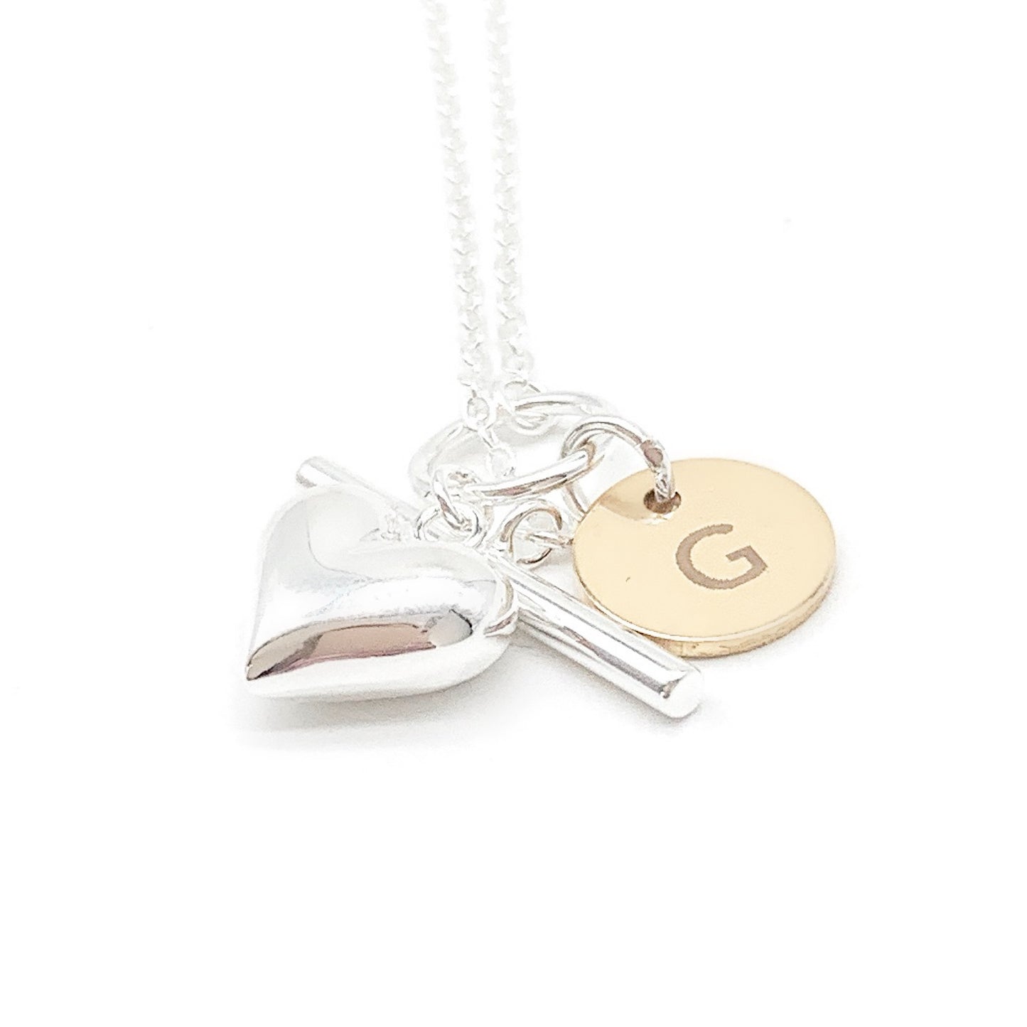 Silver Heart Toggle Necklace