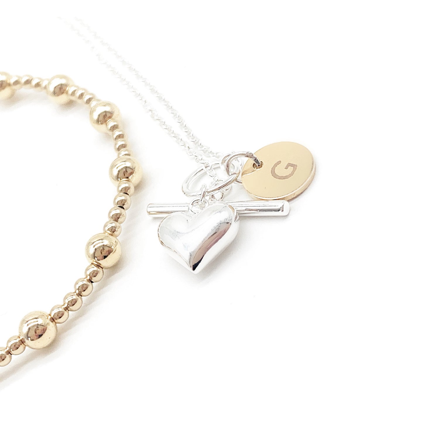 Silver Heart Toggle Necklace