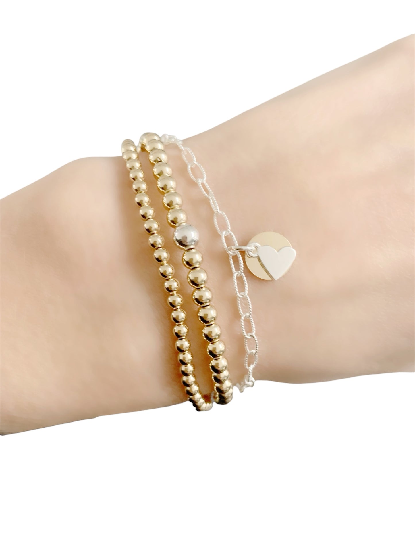 Silver chain Charm bracelet