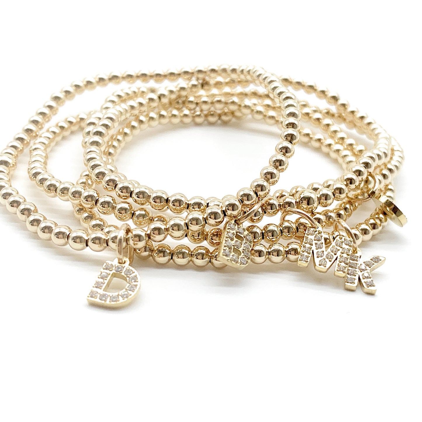 Gold beaded bracelet