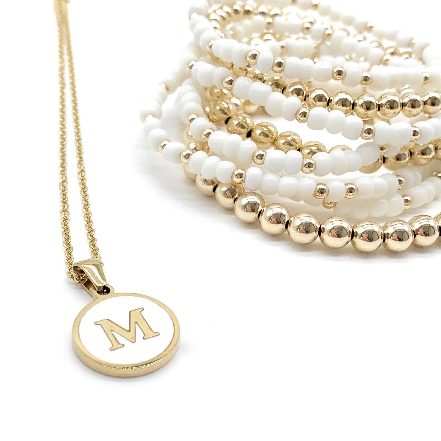 Gold Initial Necklace Savi Jewelry