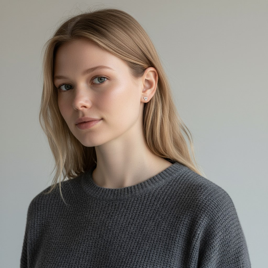 Tiny triangle studs