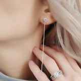 Crystal chain earrings - Savi Jewelry