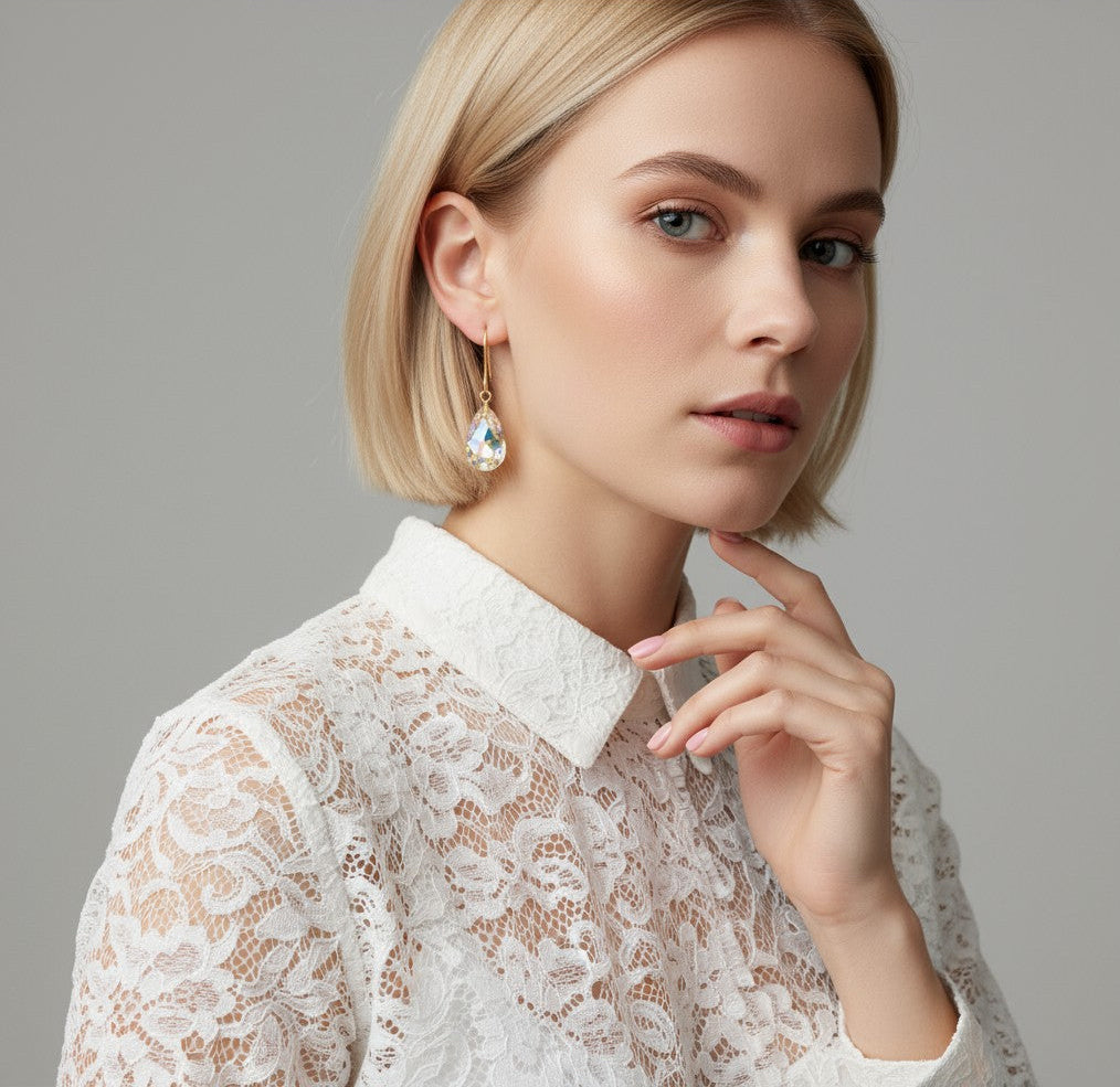 Gold Crystal earrings