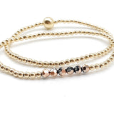 Dainty Gold Stacking Stretch bracelets for Women