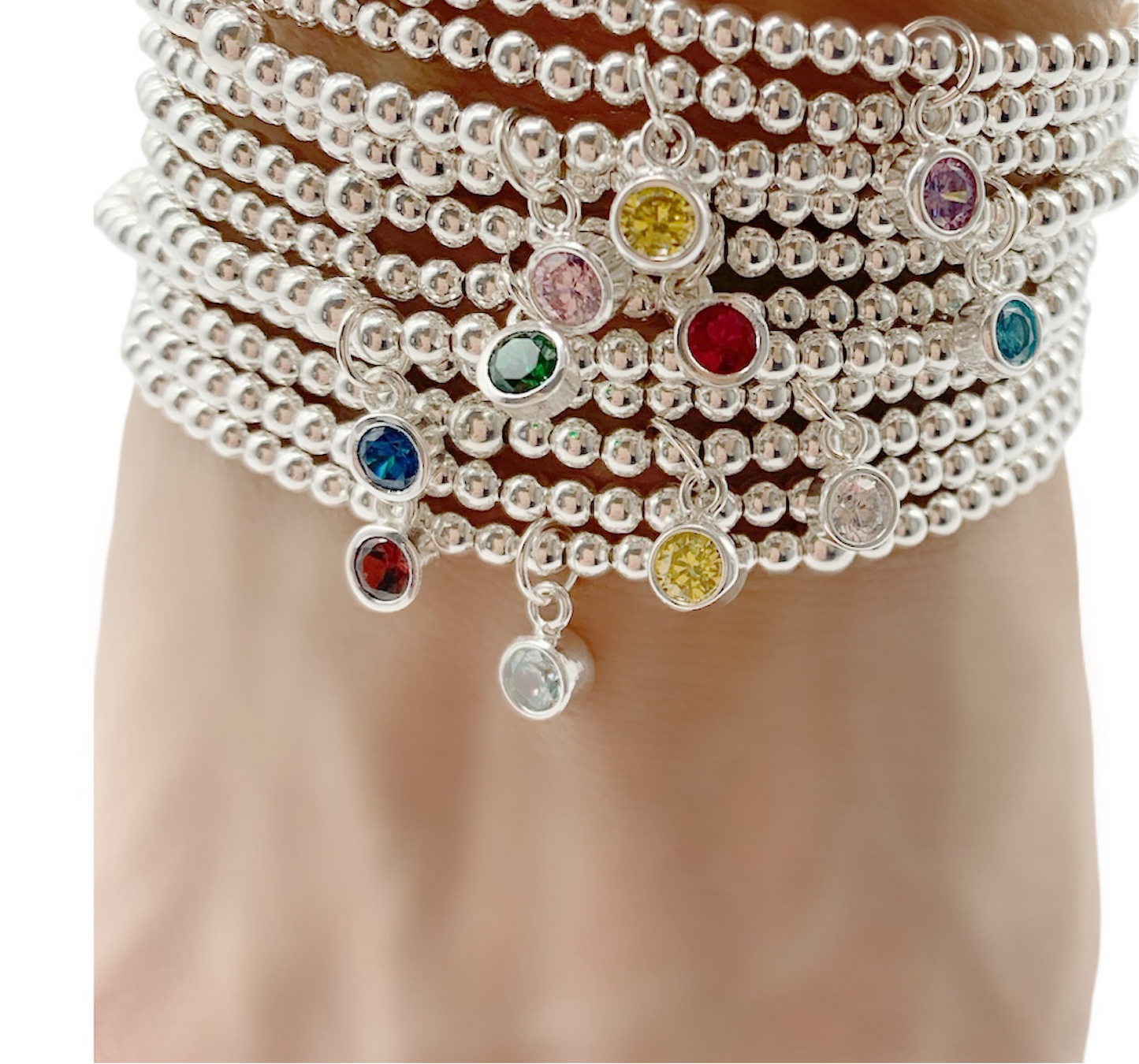Silver Birthstone bracelet
