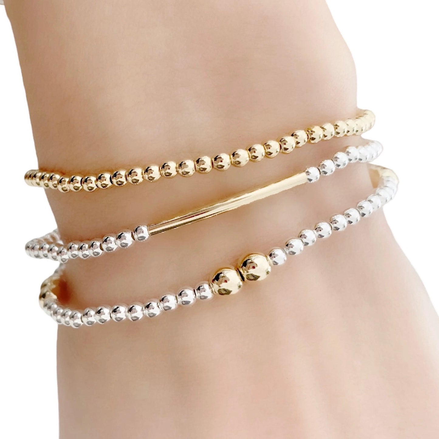 Dainty Gold & Silver Bracelet