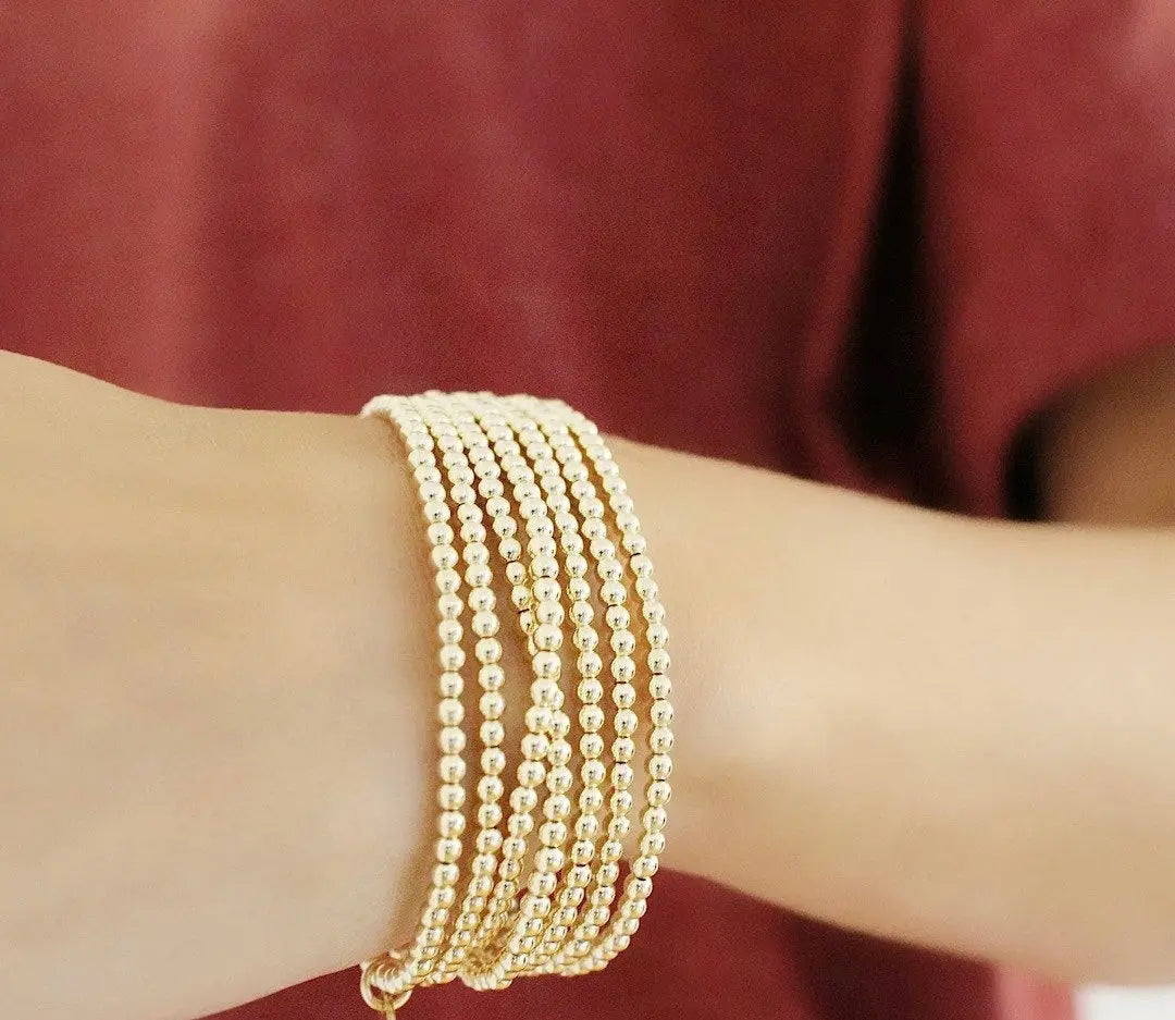Gold beaded Bracelet Savi Jewelry