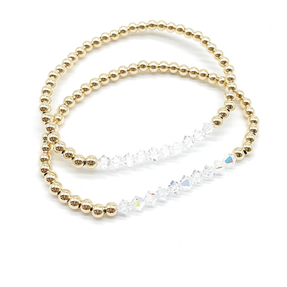 14k Gold filled Dainty Stacking bracelets for Women