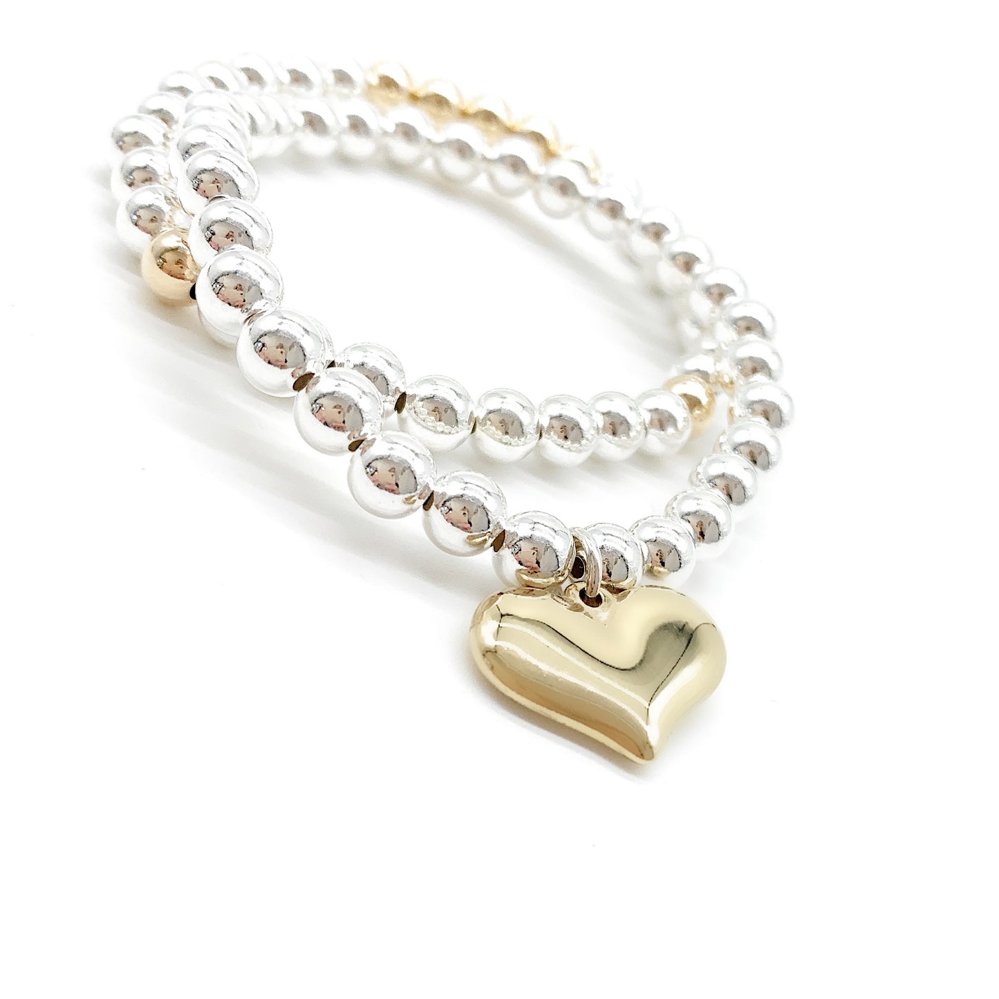 Mixed Metal Silver Bracelet