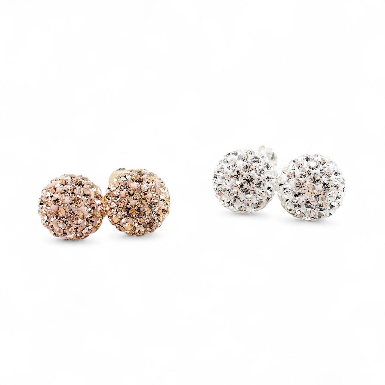 Silver Crystal stud Earrings
