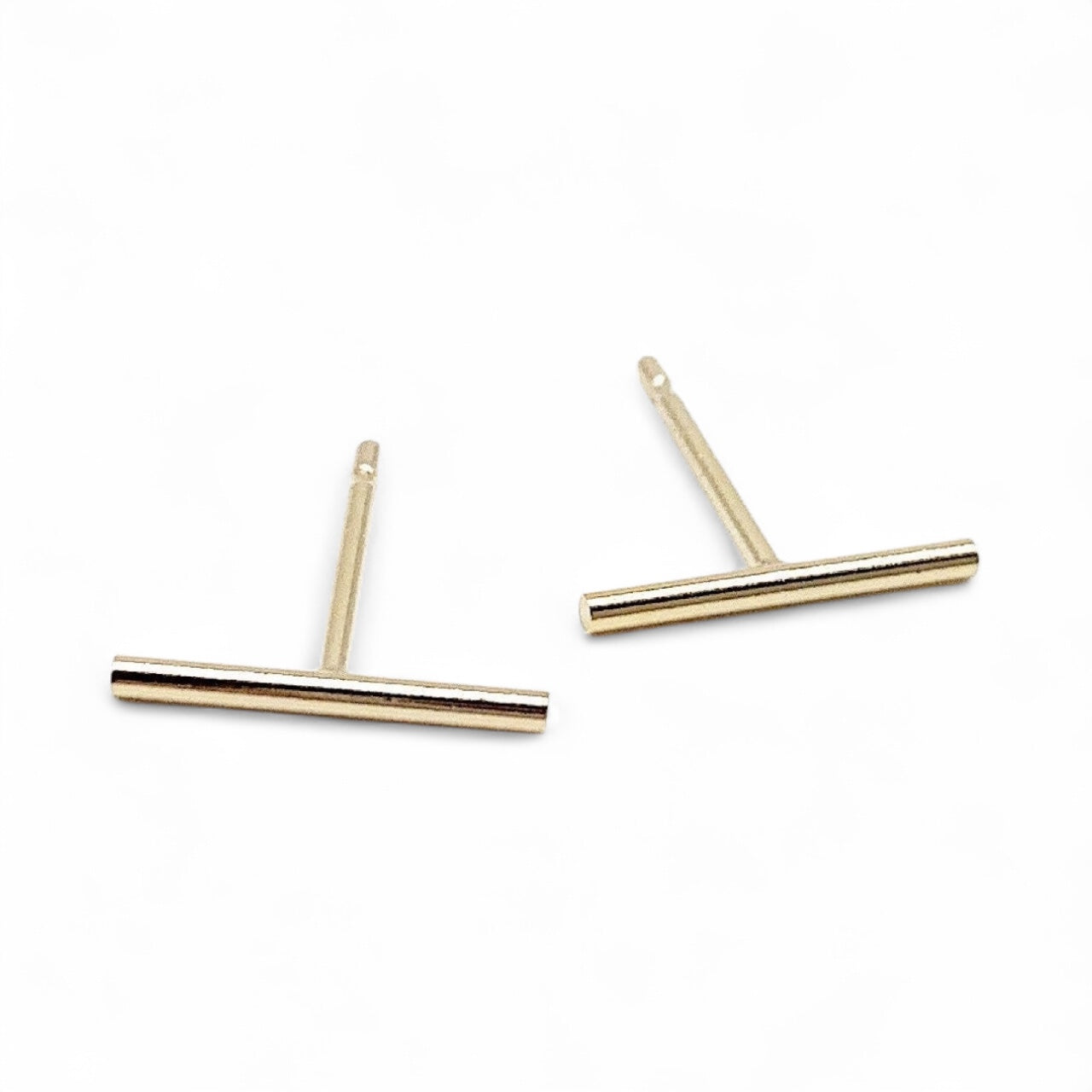 Gold Bar Stud Earrings