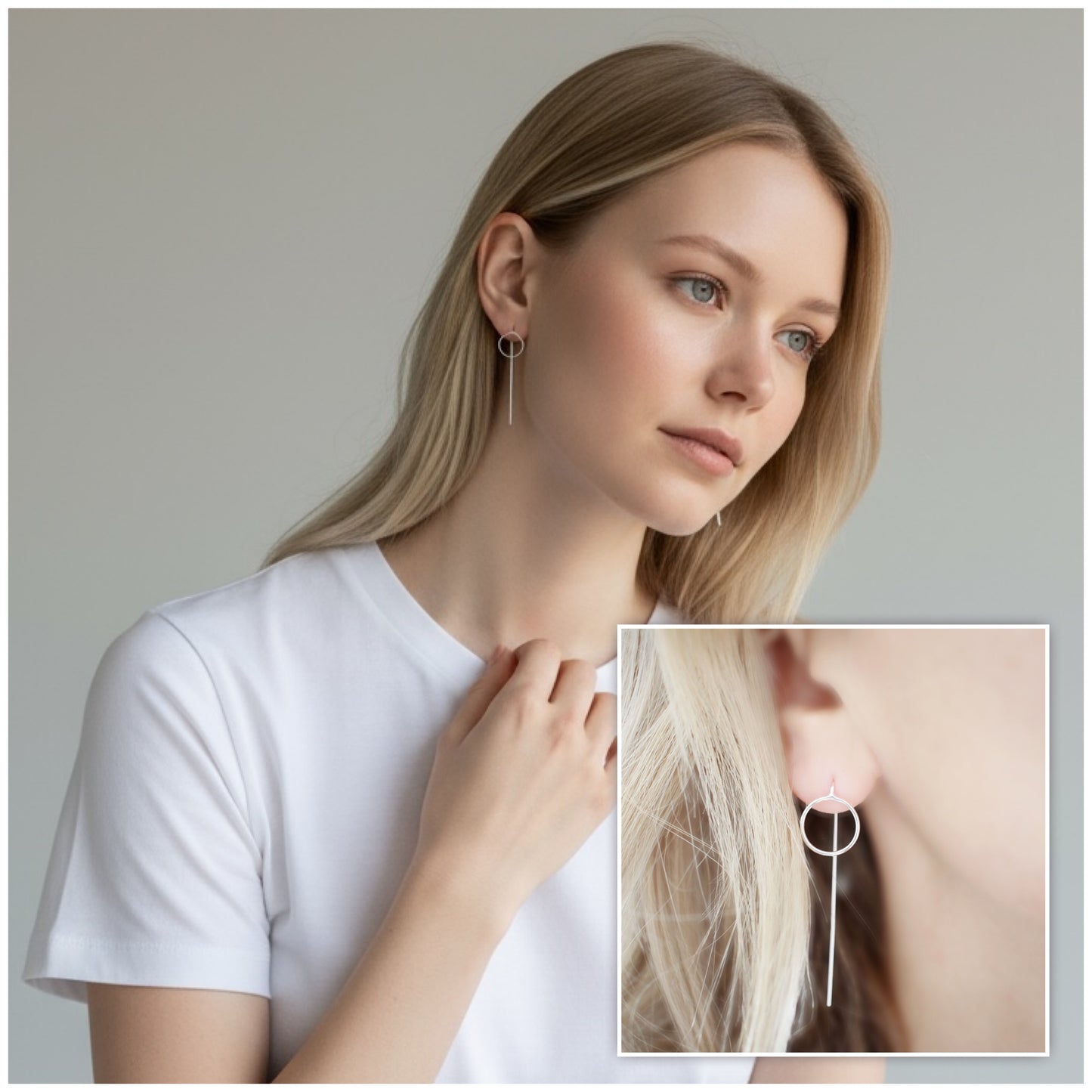 Silver Drop Earrings