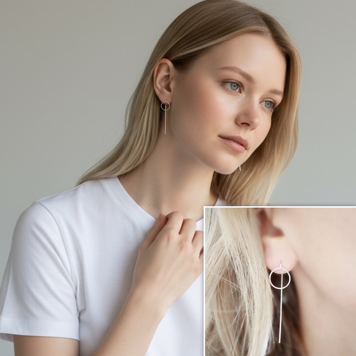 Silver Drop Earrings