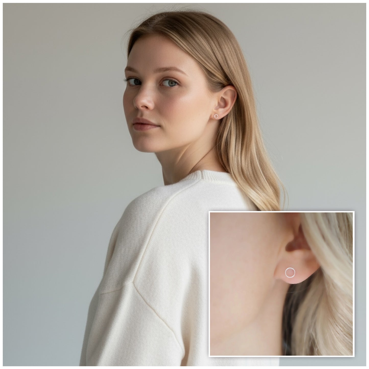 Dainty Silver Stud Earrings