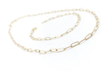 Paperclip gold choker necklace