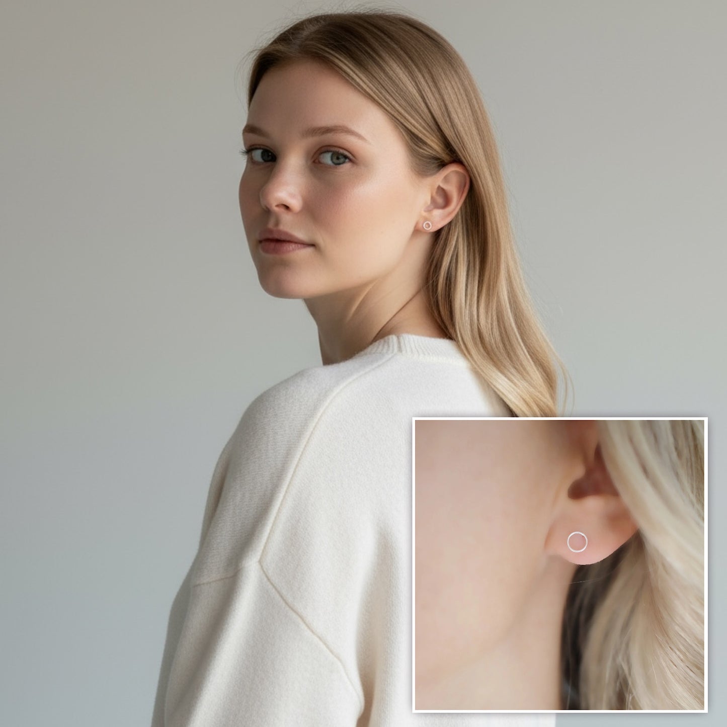 Dainty Silver Stud Earrings