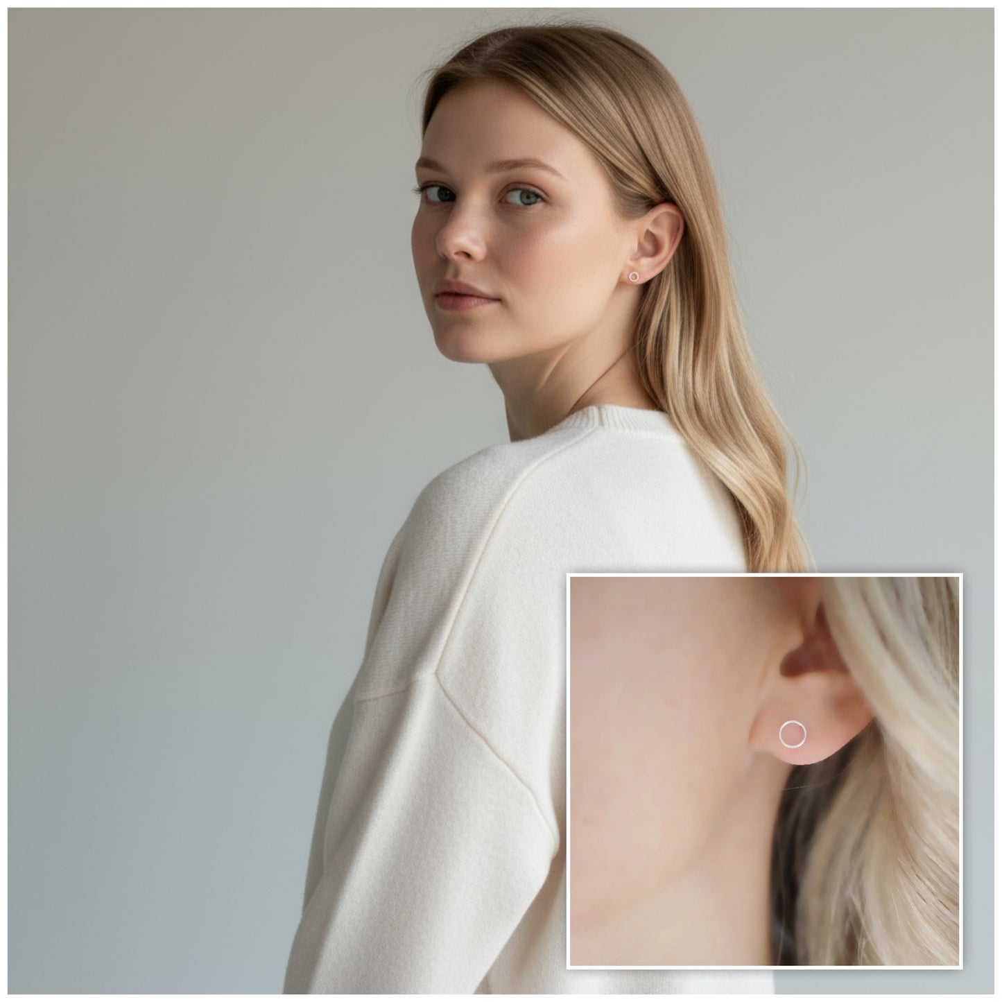 Dainty Silver Stud Earrings