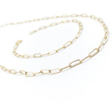 Paperclip gold choker necklace