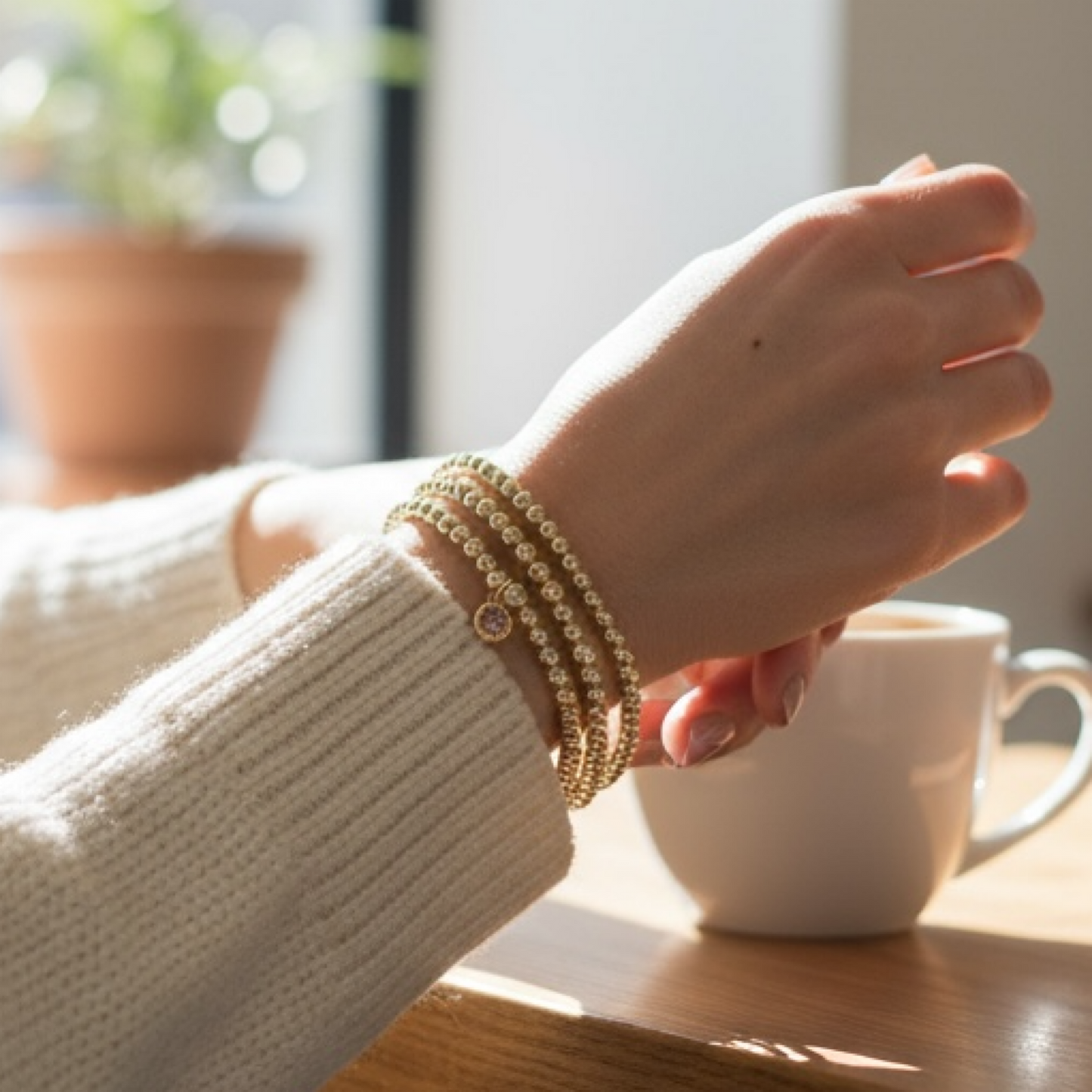Gold Birthstone bracelet