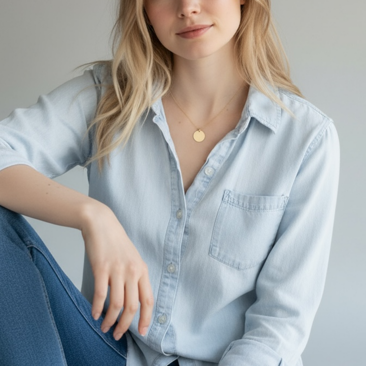 Gold initial necklace