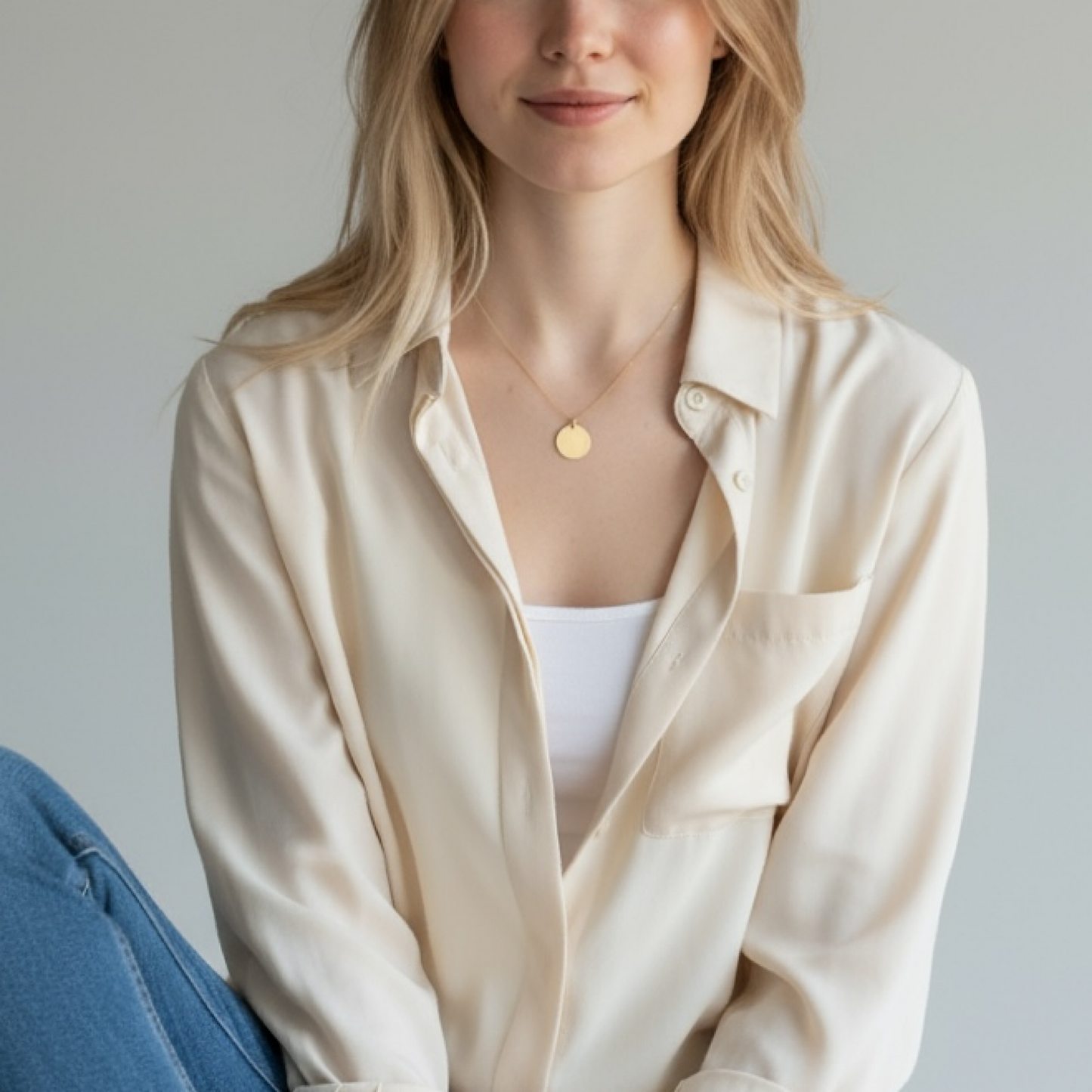 Gold initial necklace